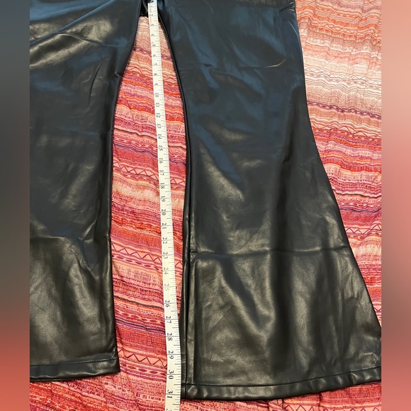 Nasty Gal Faux Leather Flare Pants NWOT - Picture 2 of 7